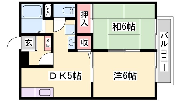 相生駅 徒歩20分 2階の物件間取画像